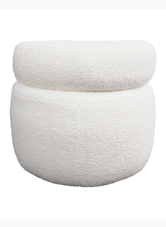 ebb & flow Plush Small Sponge Chair, perfect for Living Room or Bedroom, Size 45cm x 40cm in White - Image 3